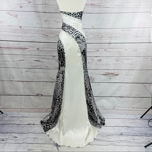 Night Moves animal print mermaid flare trumpet prom dress formal - Picture 12 of 16